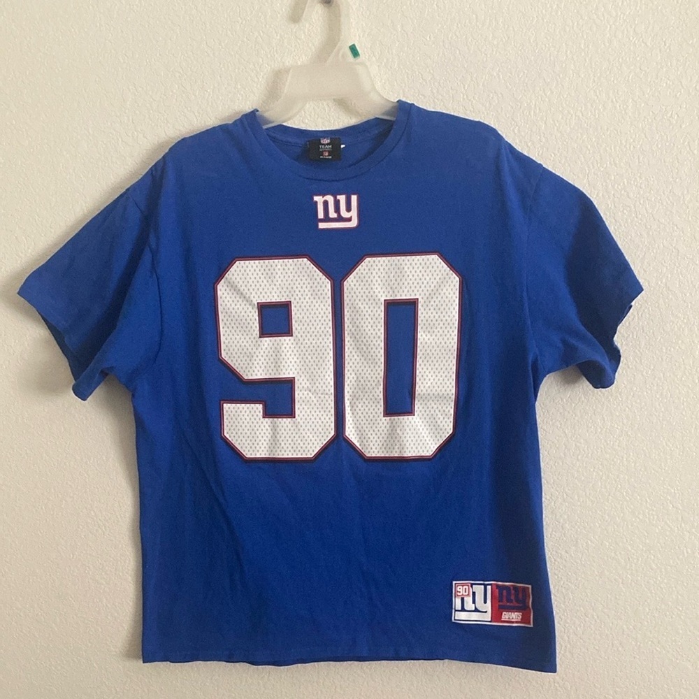 NewYork Giants NFL Blue T- Shirt Jersey Size XL